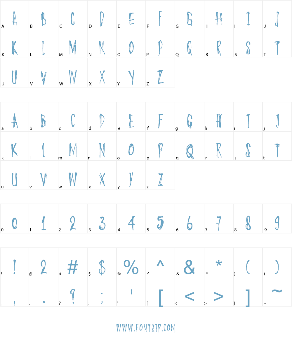 DK Oyukis Ghost Font Character